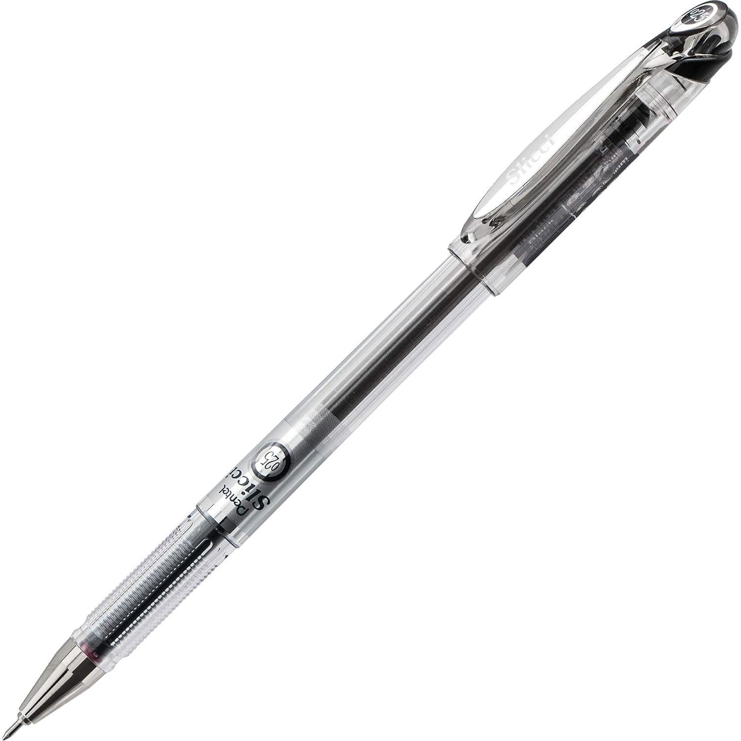 Bolígrafo de Gel Extra Fino Pentel Arts Slicci 0.25mm Negro 2-Pack