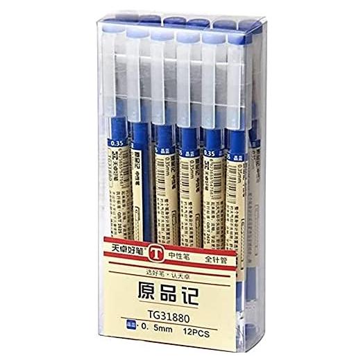 Bolígrafos de Tinta Gel Sencoo 12 Piezas Punta 0.5mm Azul