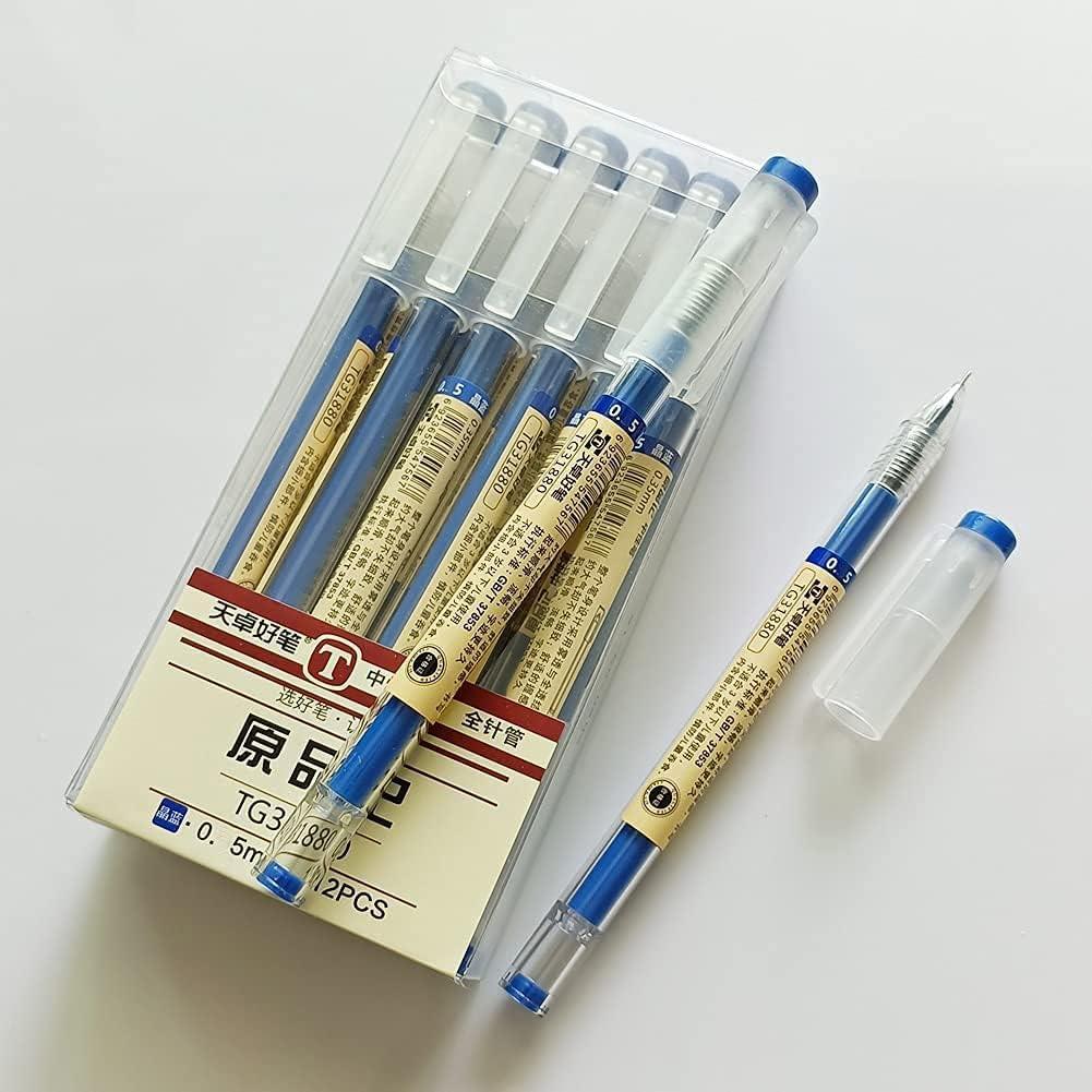 Bolígrafos de Tinta Gel Sencoo 12 Piezas Punta 0.5mm Azul
