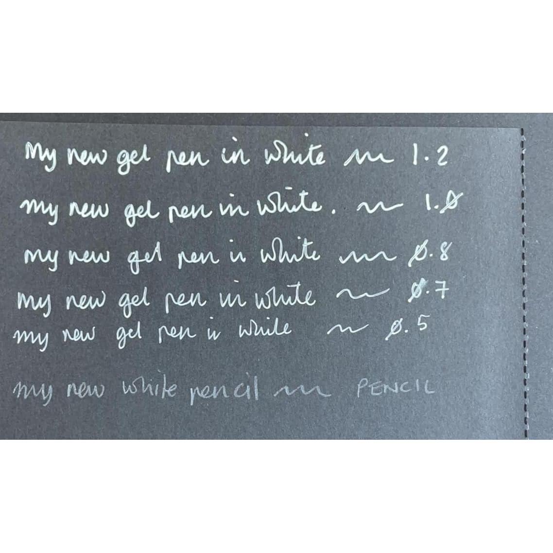 Set de 5 Bolígrafos de Gel Blancos Brisk Learner - 0.5 a 1.2mm