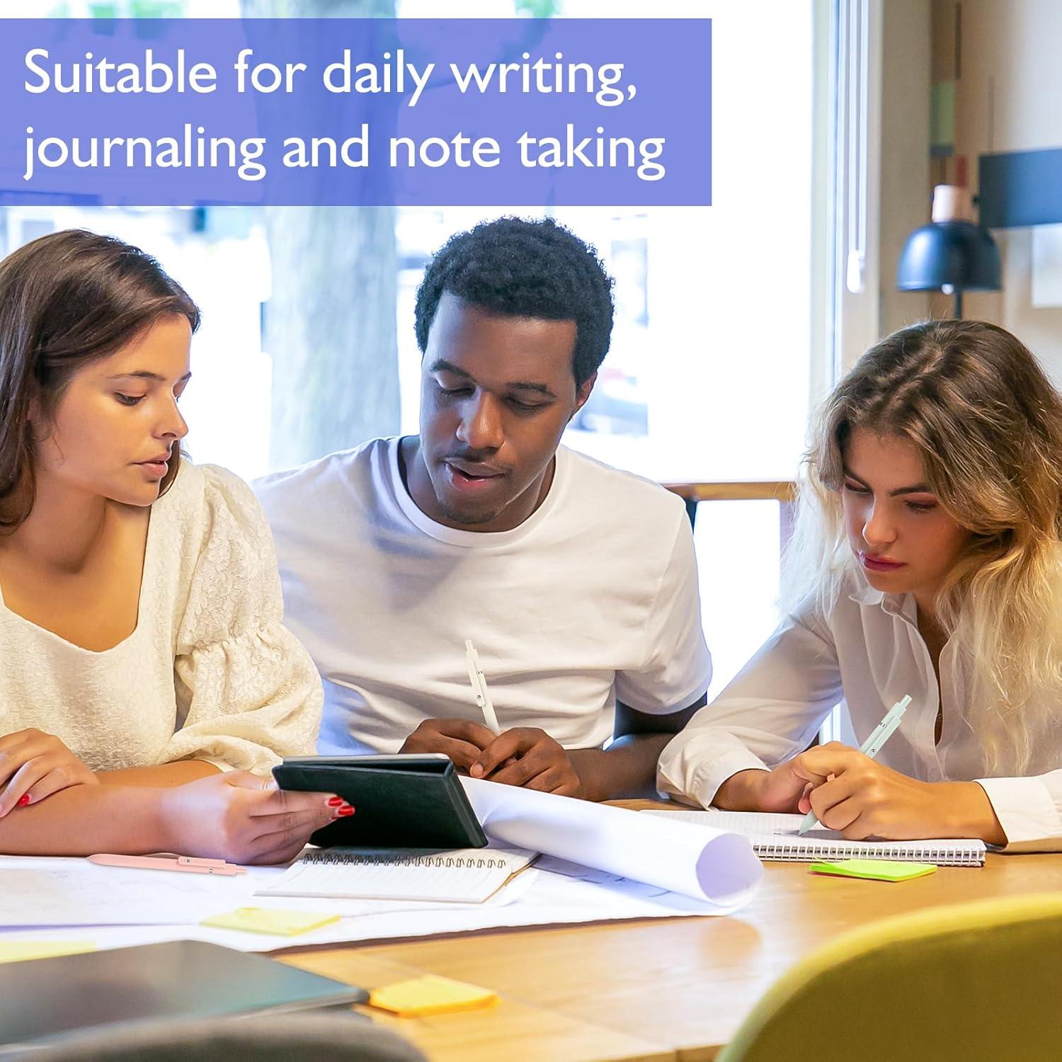 Bolígrafos de Gel Vanhench 7 Pcs 0.5mm Tinta Negra Suave