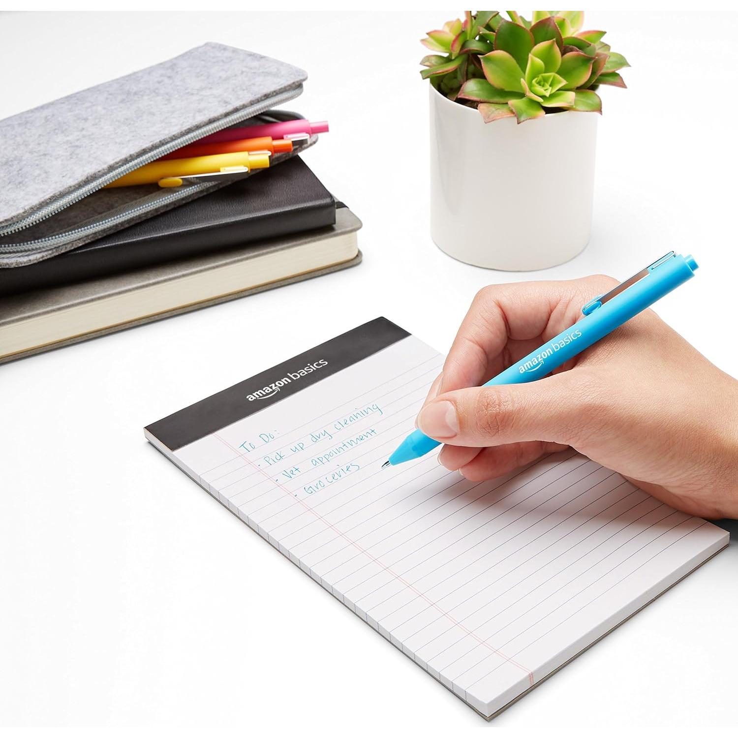 Bolígrafos retractiles Amazon Basics, paquete de 24 colores surtidos