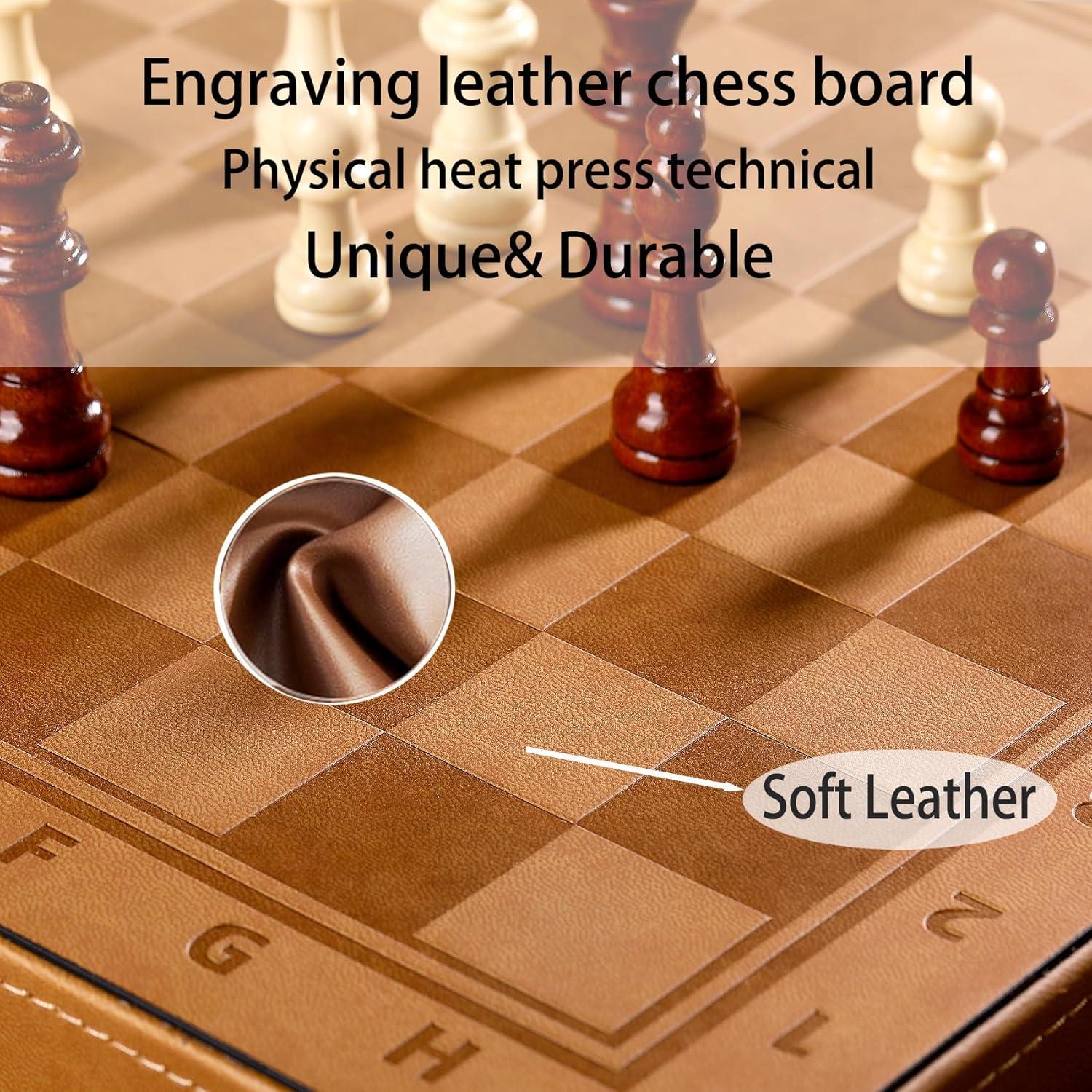 Juego de Ajedrez Magnético Rinten 2 en 1 Plegable 30.48 cm