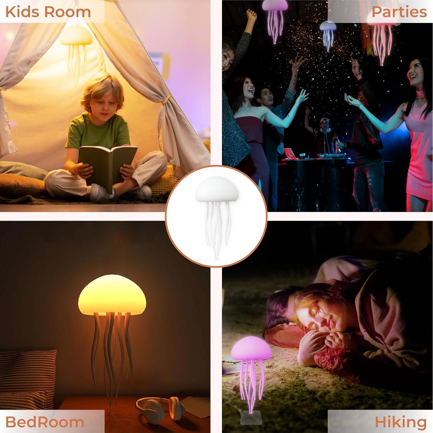 Lámpara de Medusas IHAUSS LED Recargable 12 Bombillas Multicolores