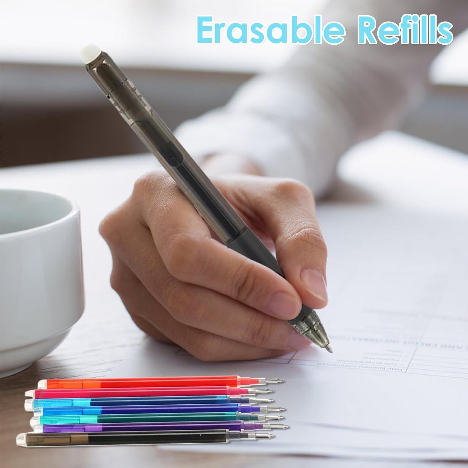 Recargas de bolígrafo gel borrable Jawfait 0.7 mm 16 unidades