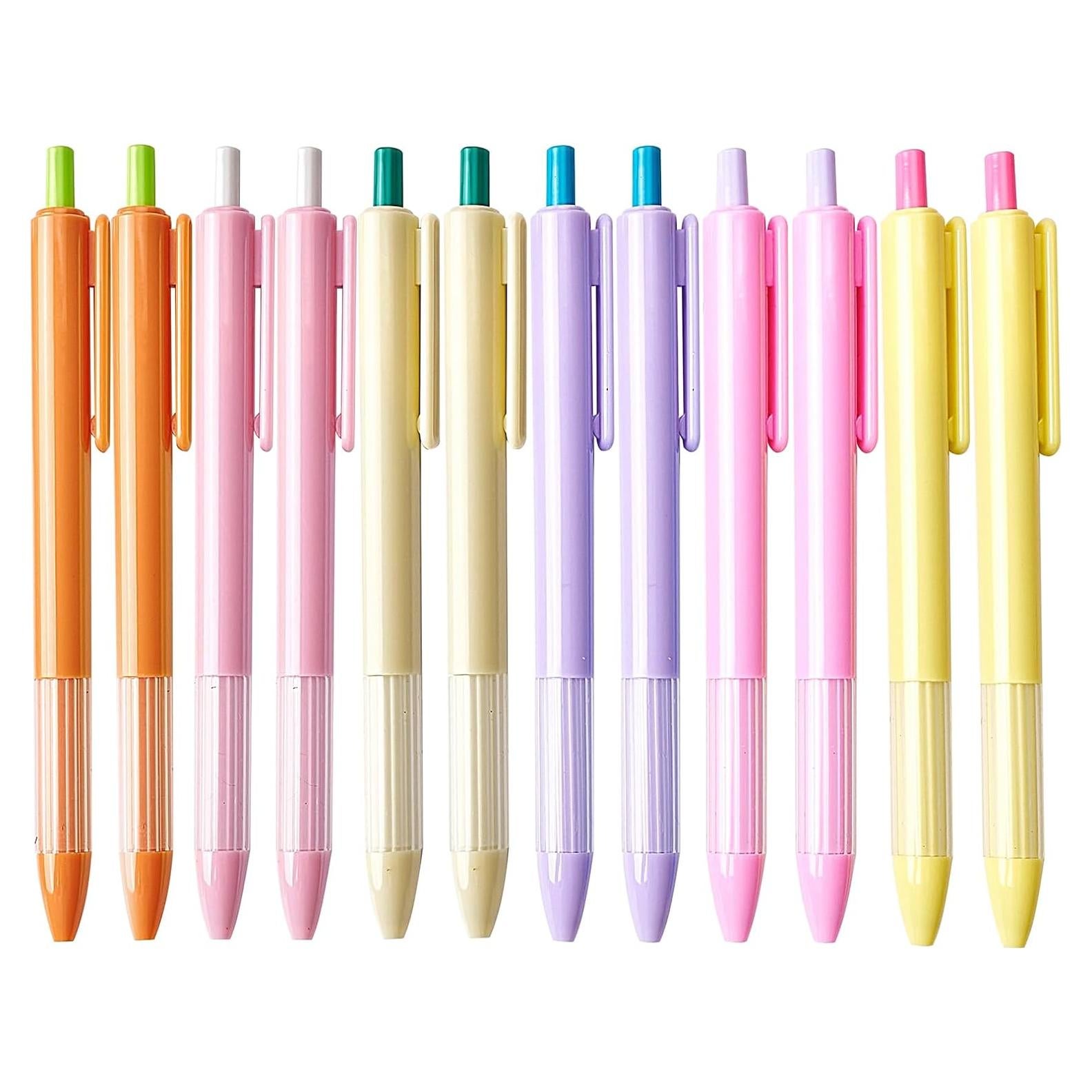 Conjunto de 12 Bolígrafos LuminoMei Tinta Negra 1.0mm Multicolor