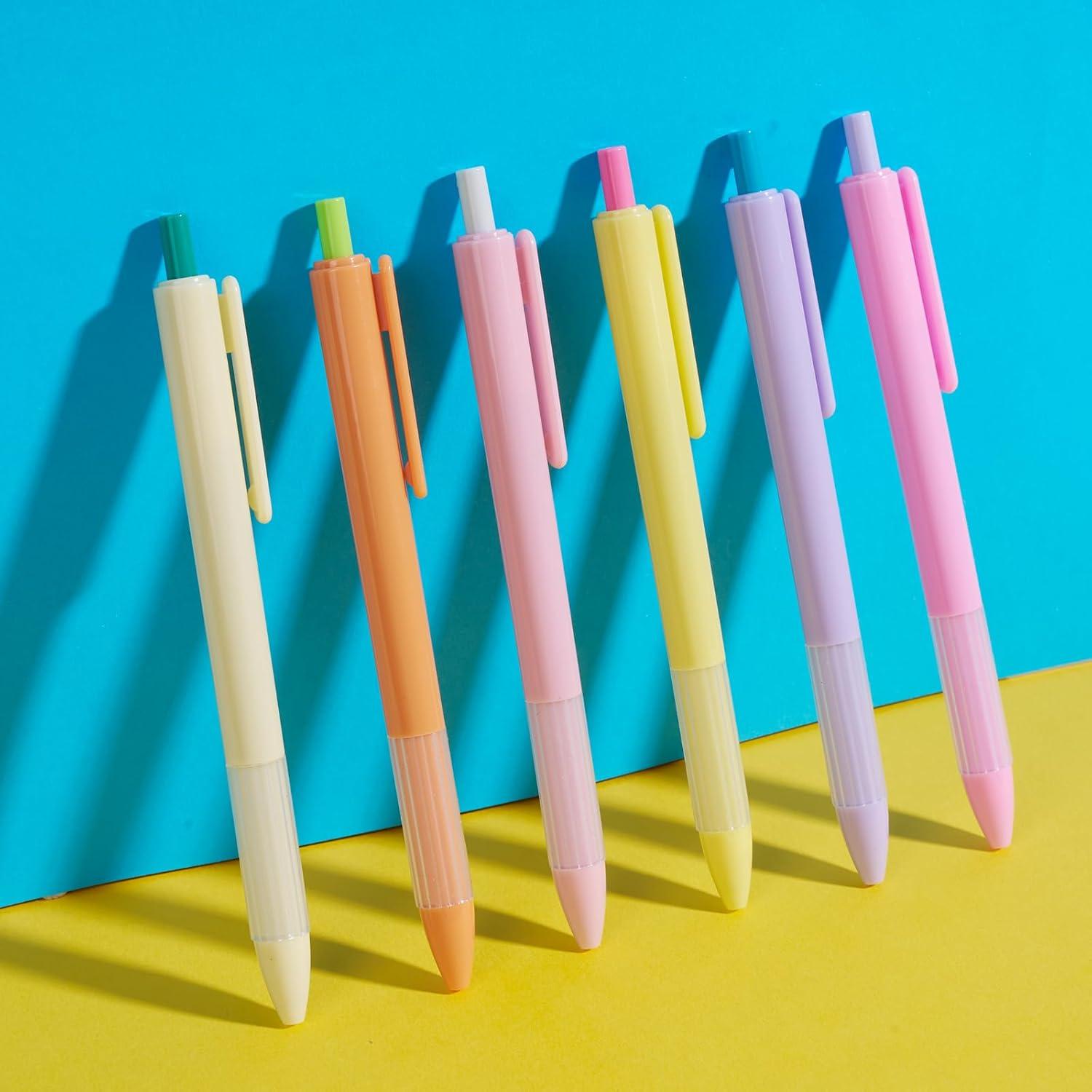 Conjunto de 12 Bolígrafos LuminoMei Tinta Negra 1.0mm Multicolor