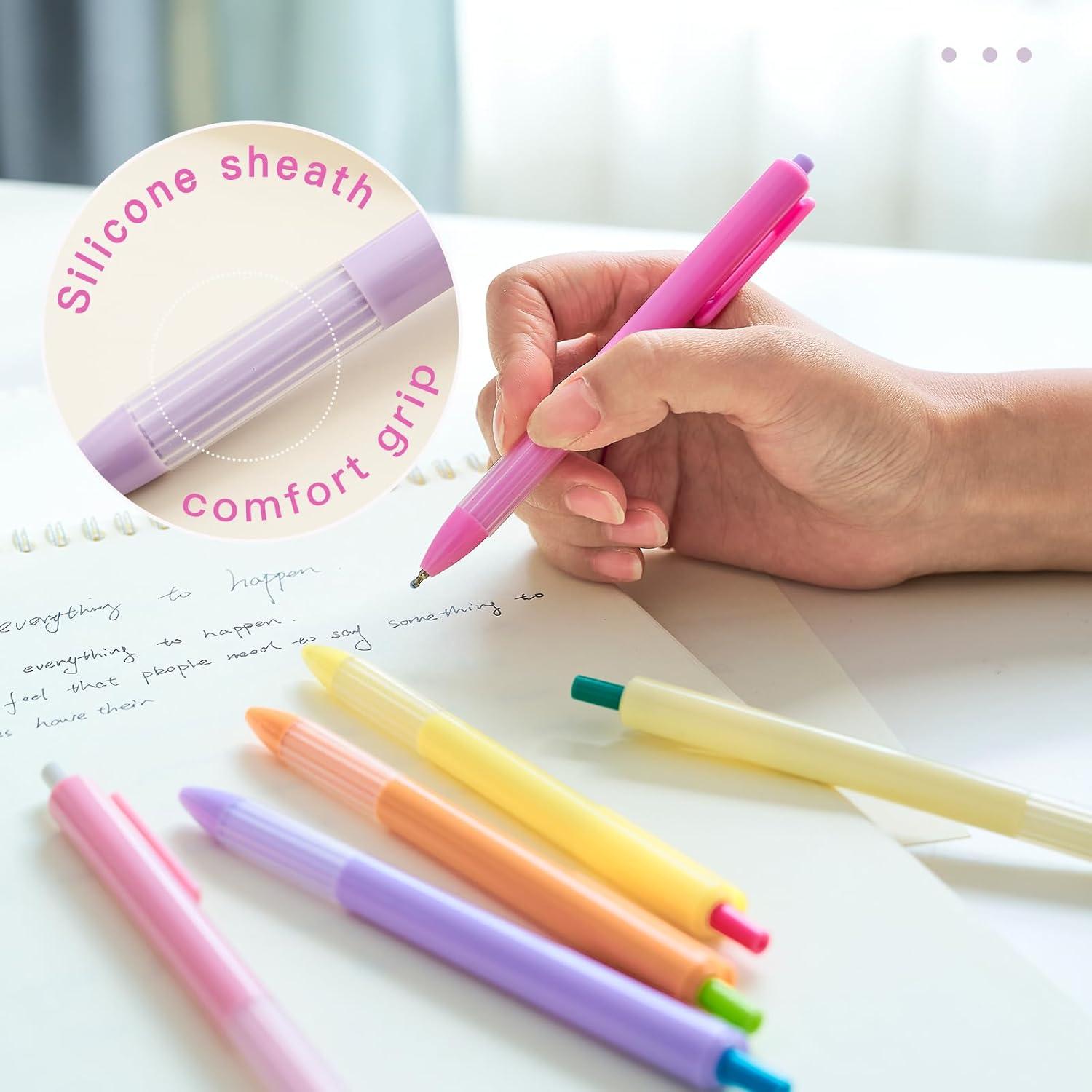 Conjunto de 12 Bolígrafos LuminoMei Tinta Negra 1.0mm Multicolor