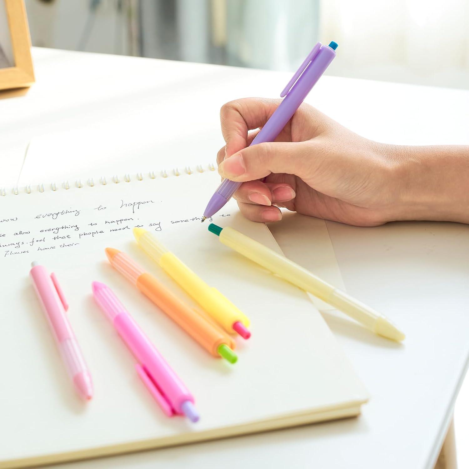 Conjunto de 12 Bolígrafos LuminoMei Tinta Negra 1.0mm Multicolor