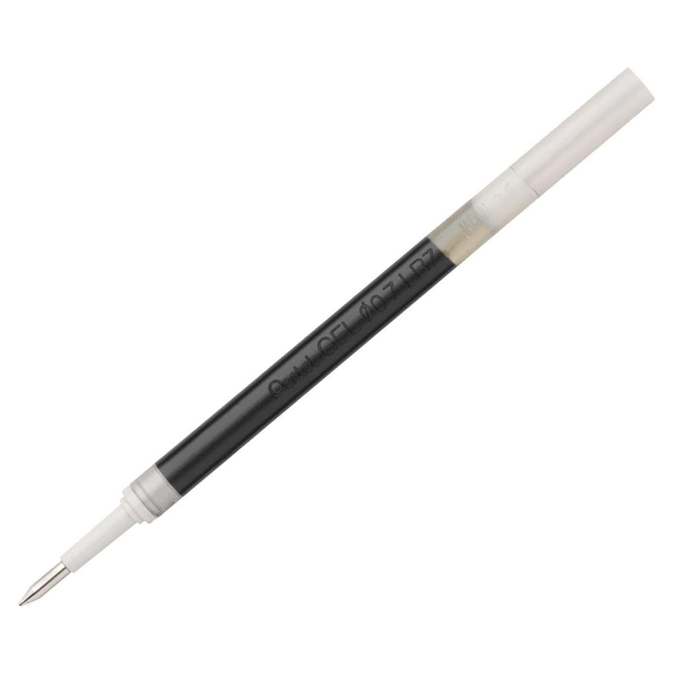 Recarga de Tinta Pentel EnerGel 0.7mm Negra - Paquete de 10