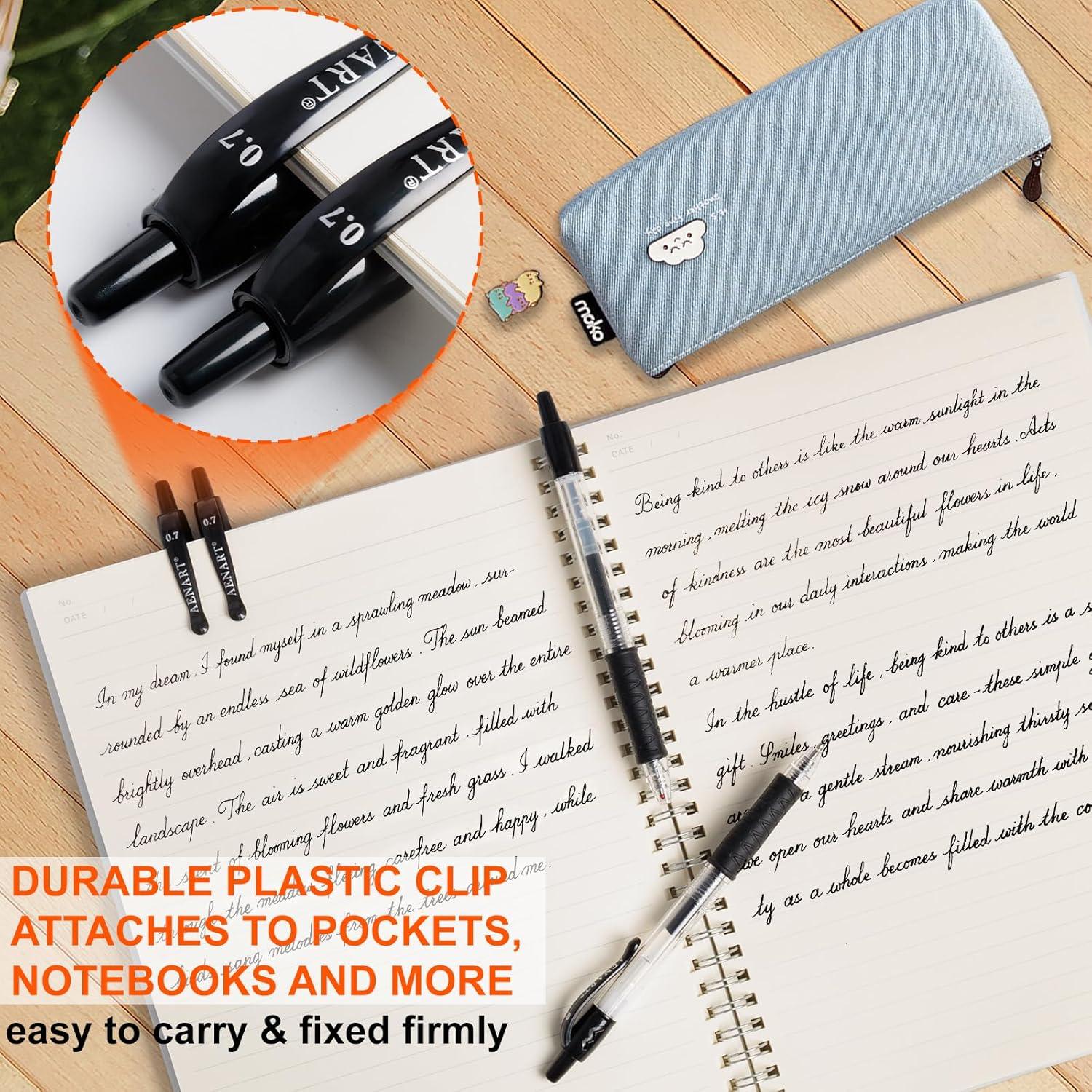 Bolígrafos de Gel Aen Art, Paquete de 30, Punta Fina 0.7mm