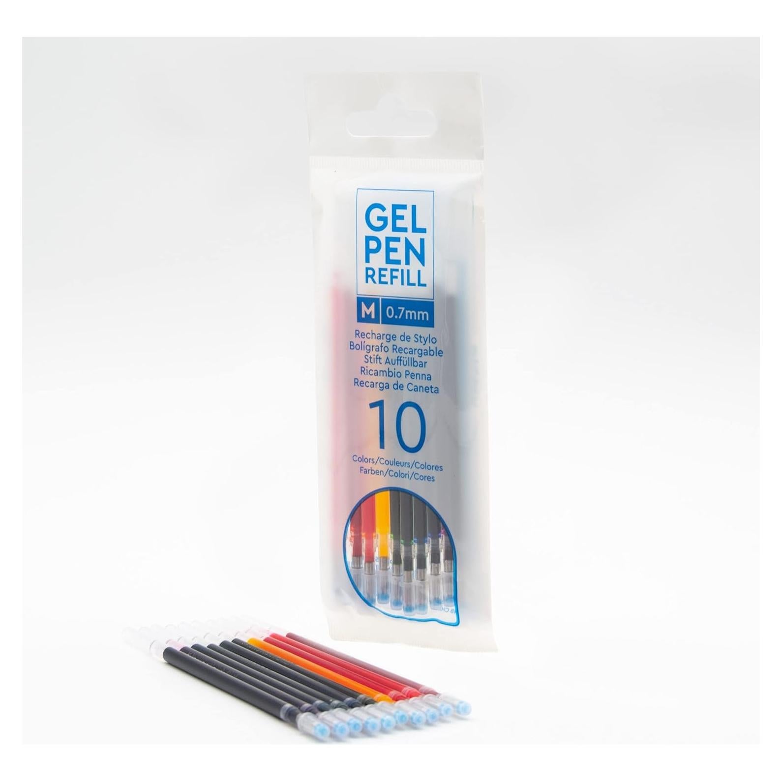Recargas de bolígrafo de gel IQ - 10 unidades multicolor 0.7mm