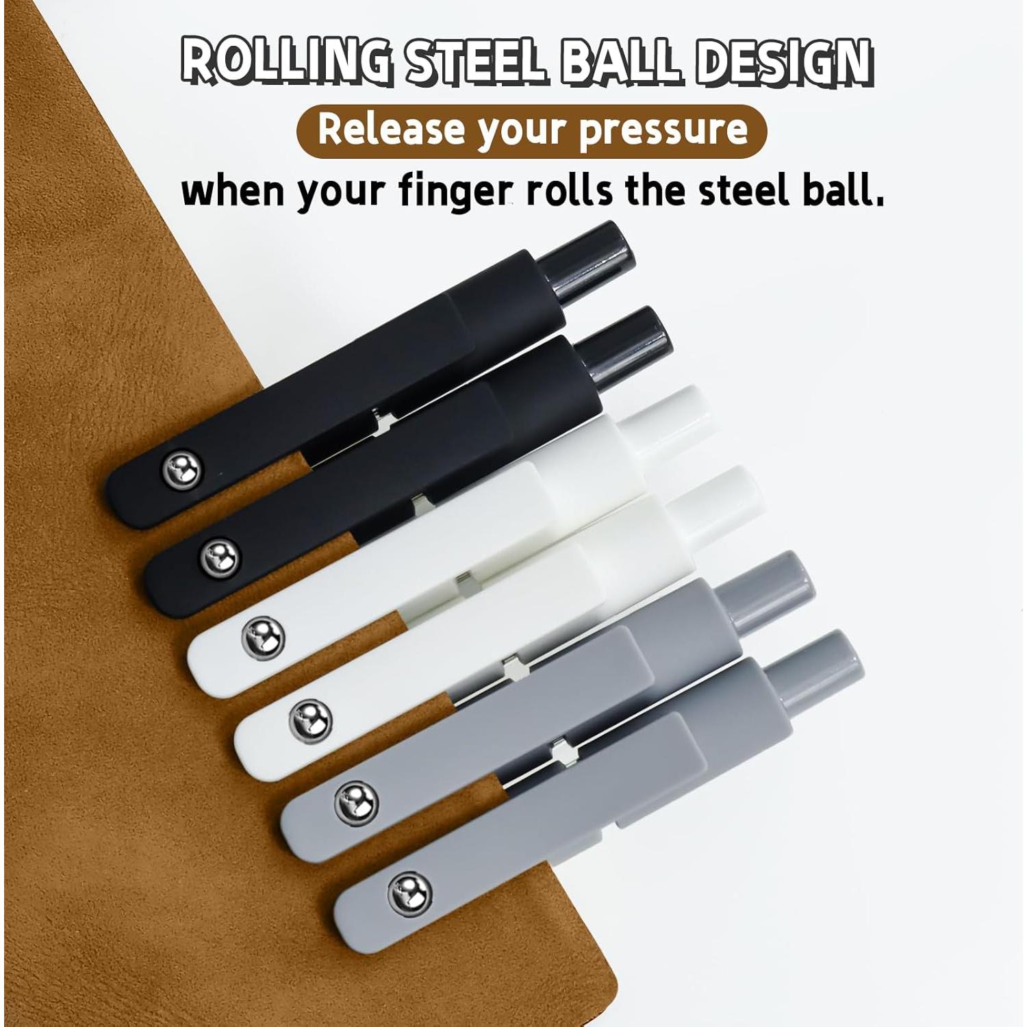 Bolígrafos de Gel 0.5mm UIXJODO 6 Pcs Tinta Negra Suave