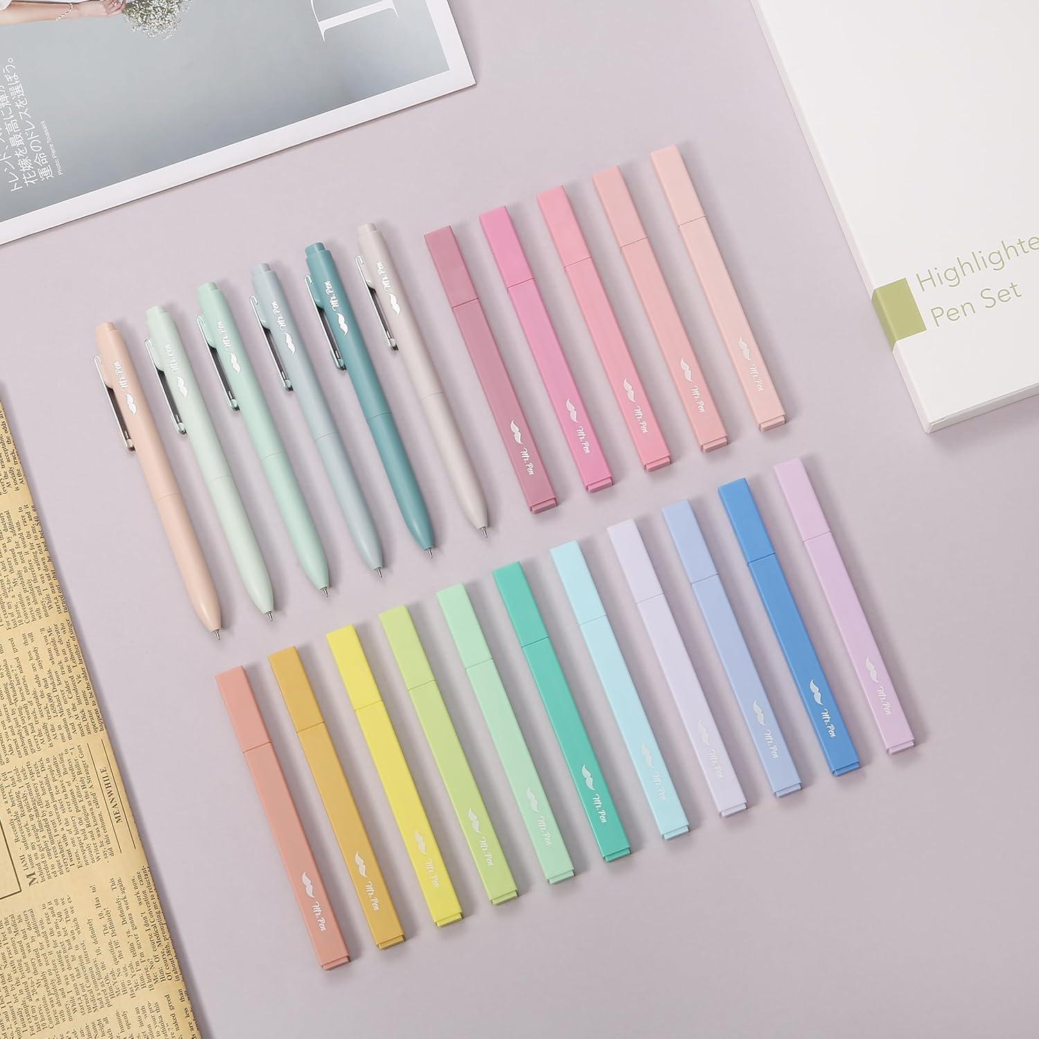 Marcadores y Bolígrafos de Gel Mr. Pen, 22 Piezas, Multicolor