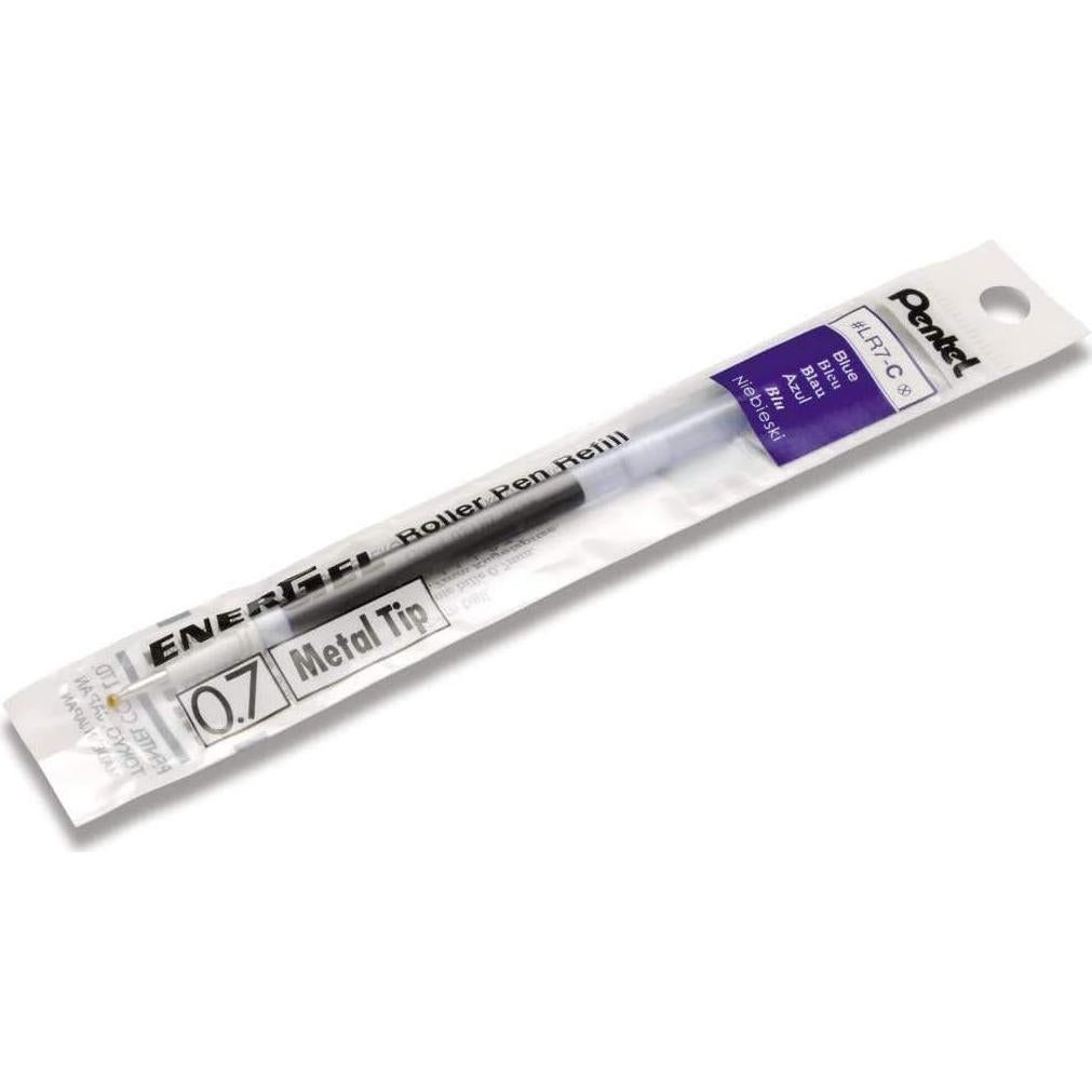 Recarga de Tinta Pentel EnerGel Azul 0.7mm - Paquete 10