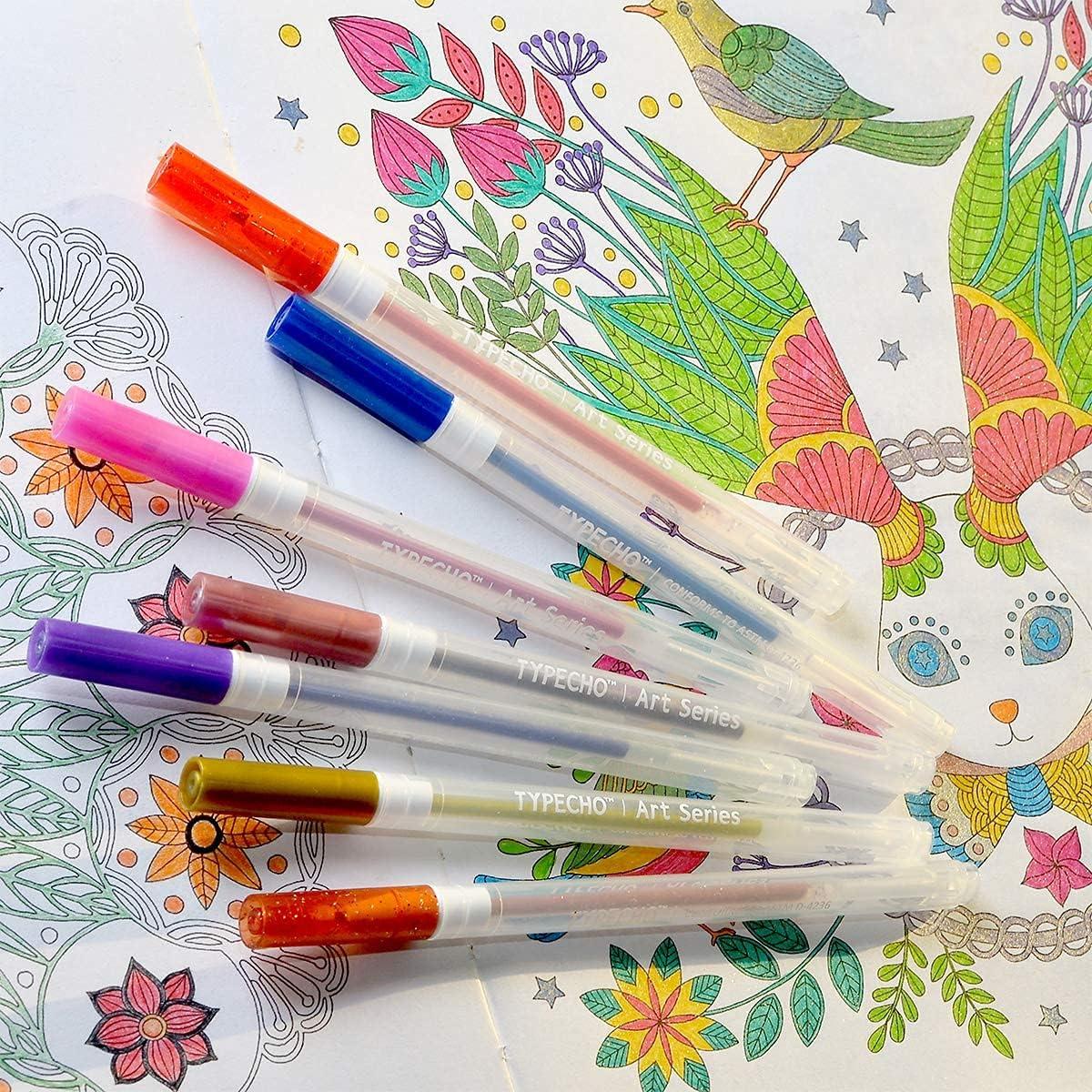 Set de 48 bolígrafos de gel Typecho con estuche portátil