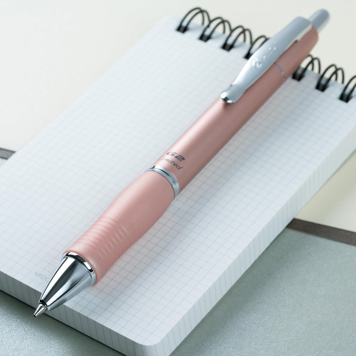 Bolígrafo Gel Pilot G2 Premium Rosa Dorado 0.7mm Tinta Negra