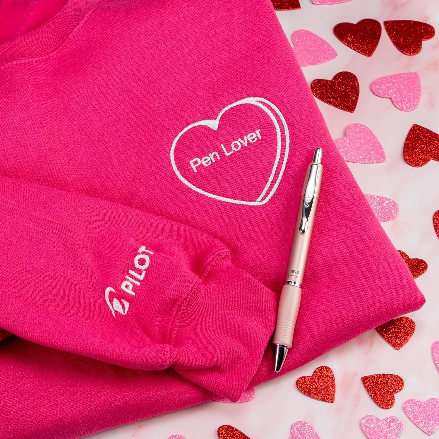 Bolígrafo Gel Pilot G2 Premium Rosa Dorado 0.7mm Tinta Negra