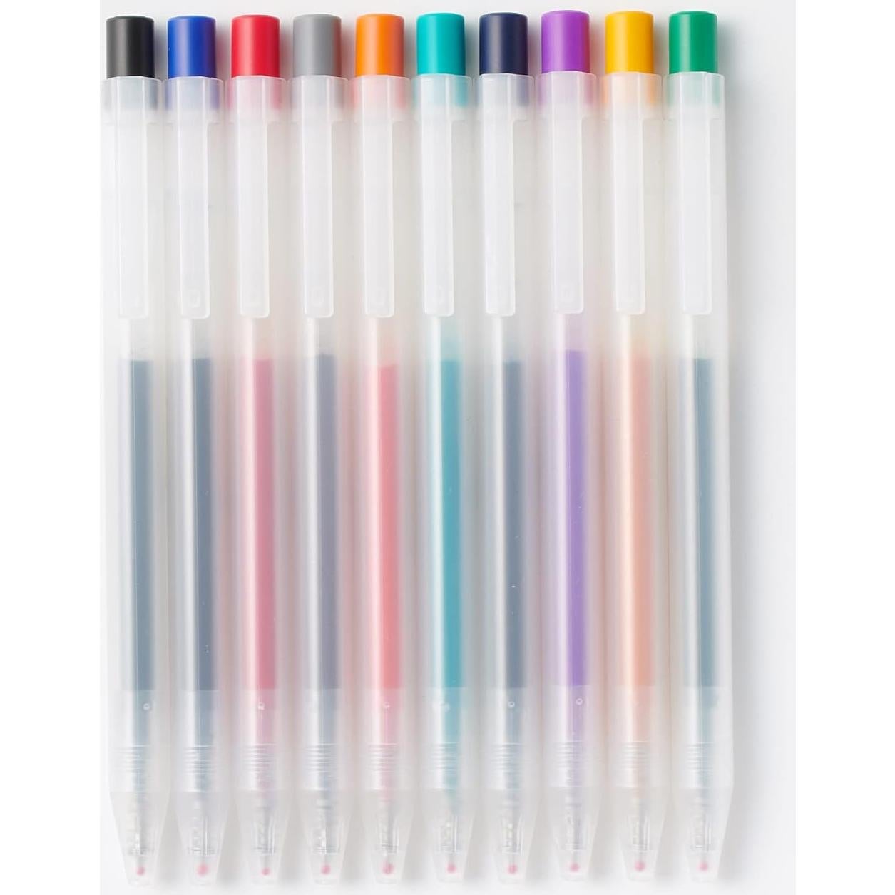 Bolígrafo Gel MUJI 0.5mm Set 10 Colores Importado Japón