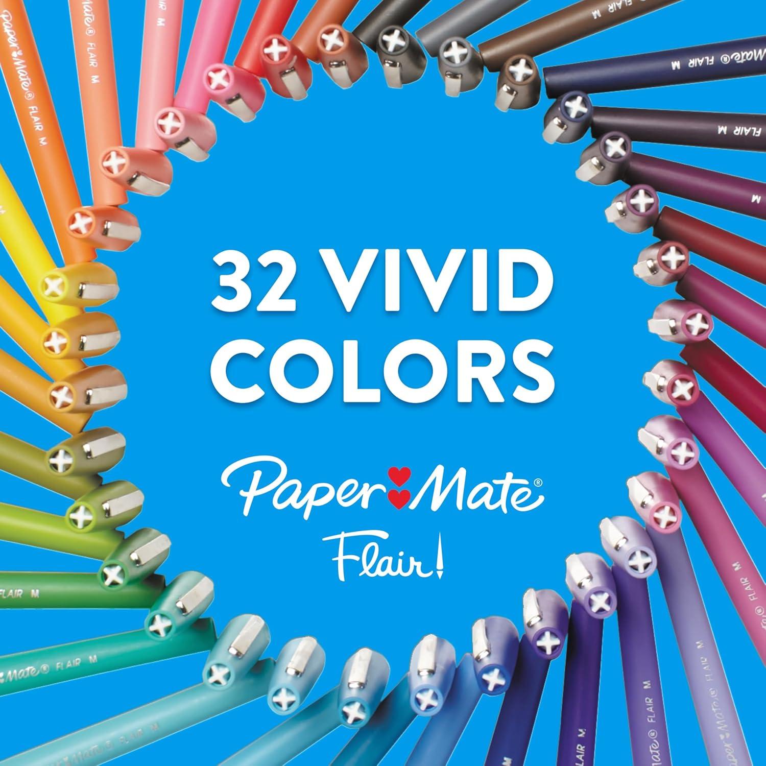Bolígrafos de Punta de Fieltro Paper Mate Flair 24 Colores