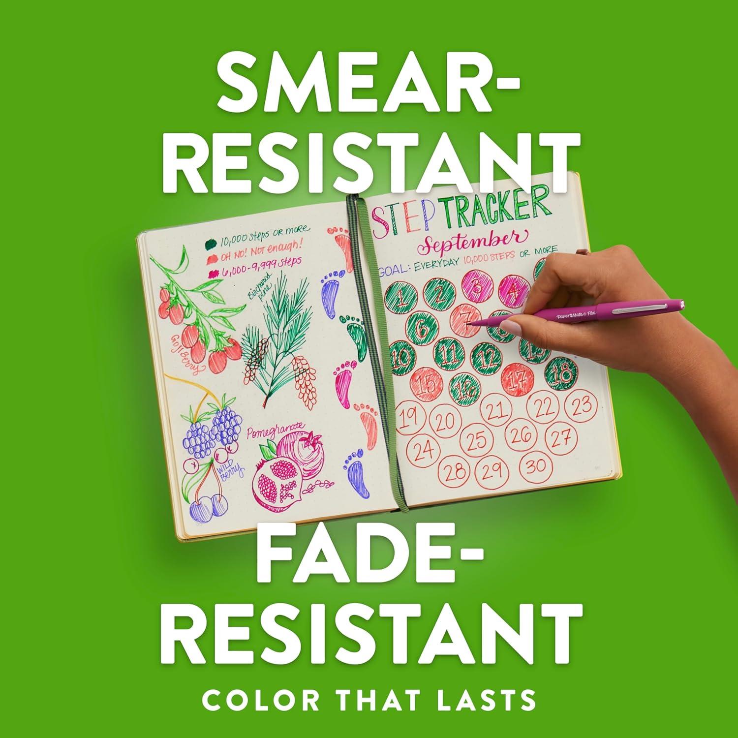 Bolígrafos de Punta de Fieltro Paper Mate Flair 24 Colores