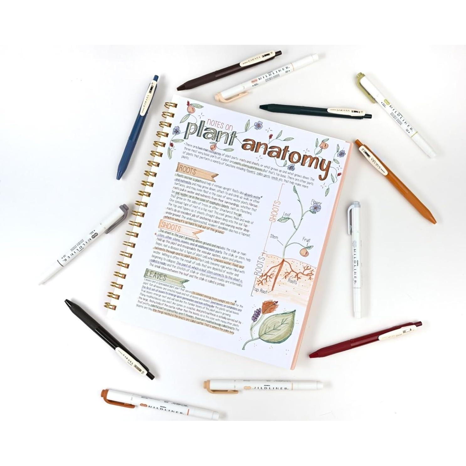 Conjunto de 14 Bolígrafos y Resaltadores Zebra Pen Sarasa Clip