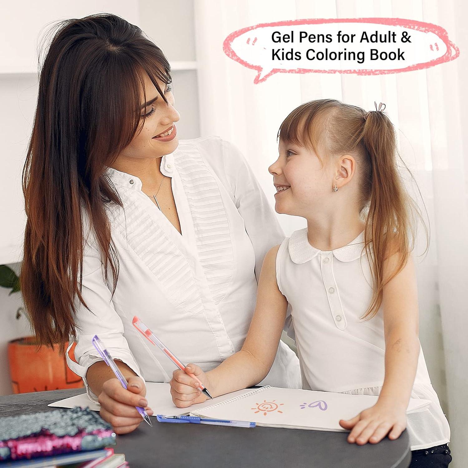 Bolígrafos de Gel LIULIUCAI 312 Colores Brillantes para Colorear