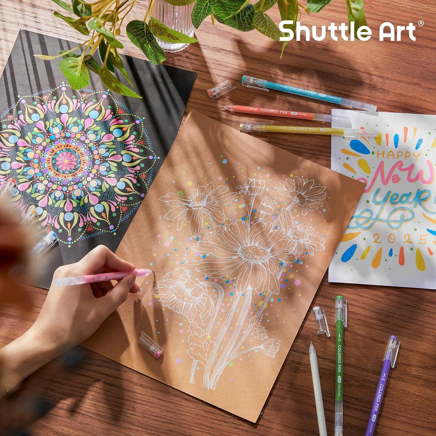 Set de 30 Bolígrafos de Gel Shuttle Art 0.6mm Multicolor