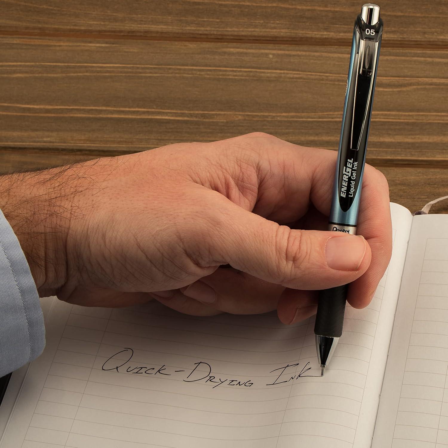 Bolígrafo de Gel Retráctil Pentel EnerGel RTX 0.5mm Azul - Paquete de 5