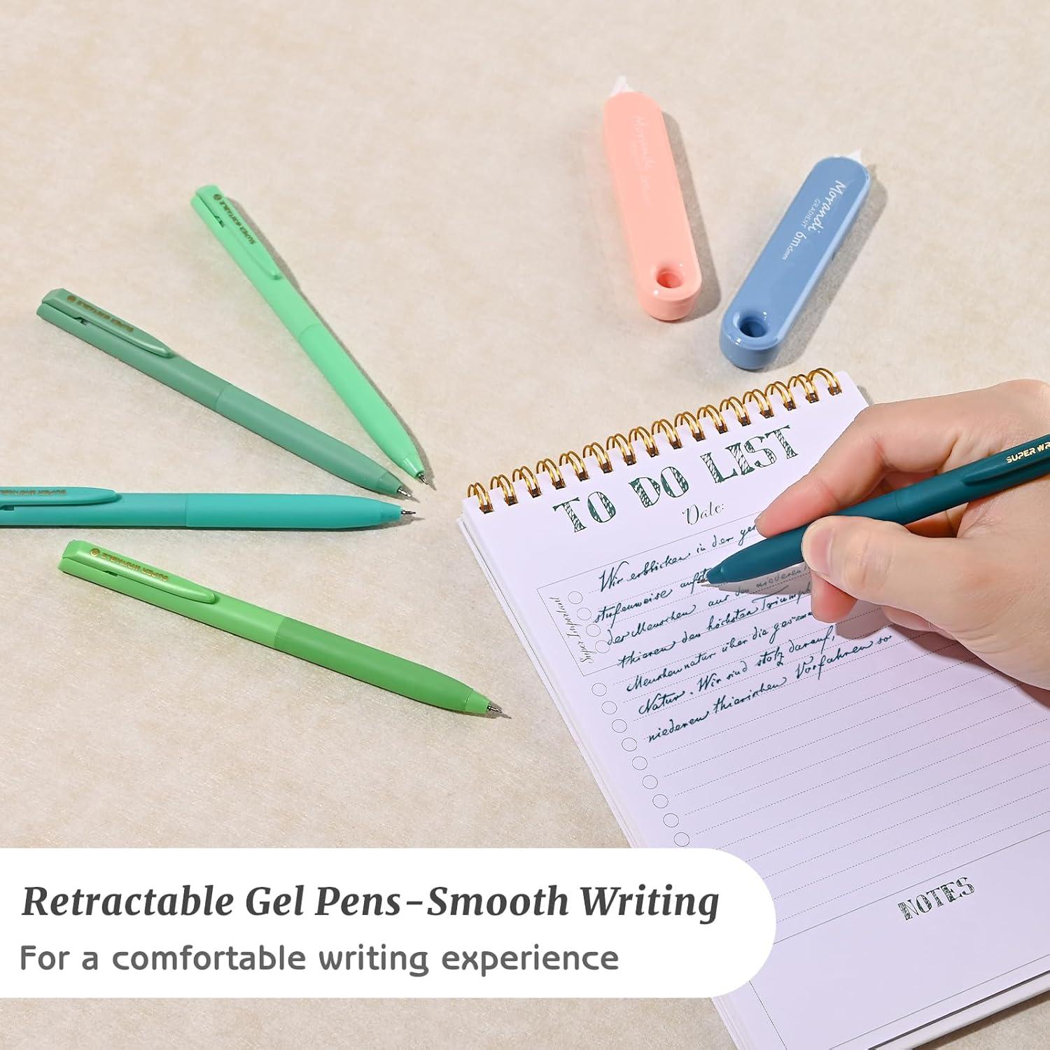 Set de 10 Bolígrafos de Gel Valtiner 0.5mm Multicolor Retráctiles