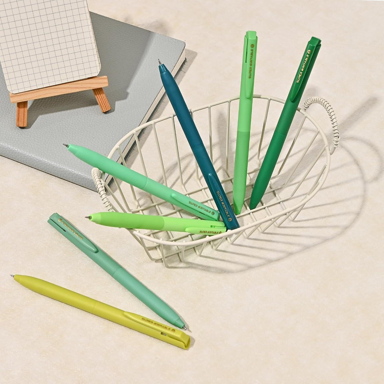 Set de 10 Bolígrafos de Gel Valtiner 0.5mm Multicolor Retráctiles