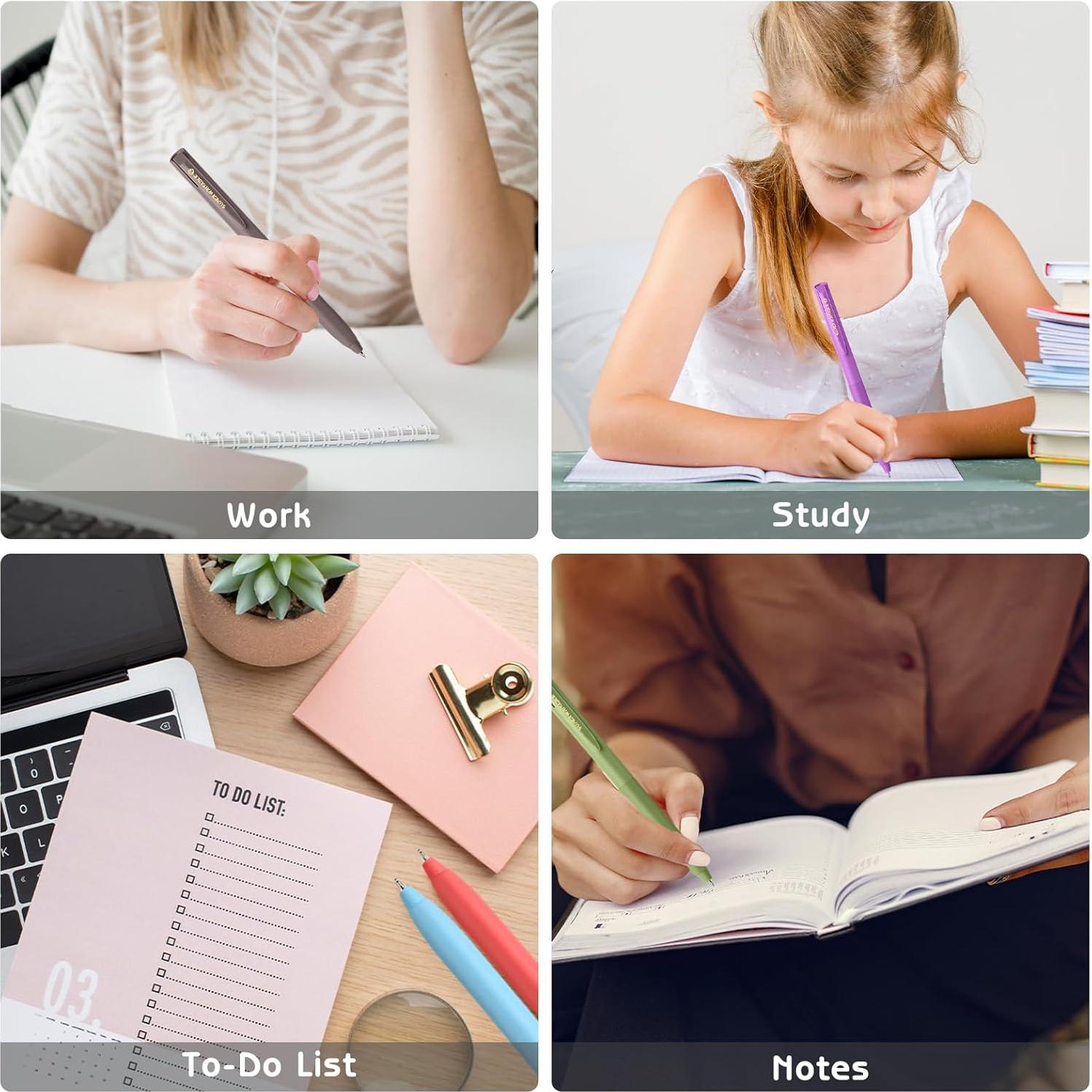 Set de 10 Bolígrafos de Gel Valtiner 0.5mm Multicolor Retráctiles