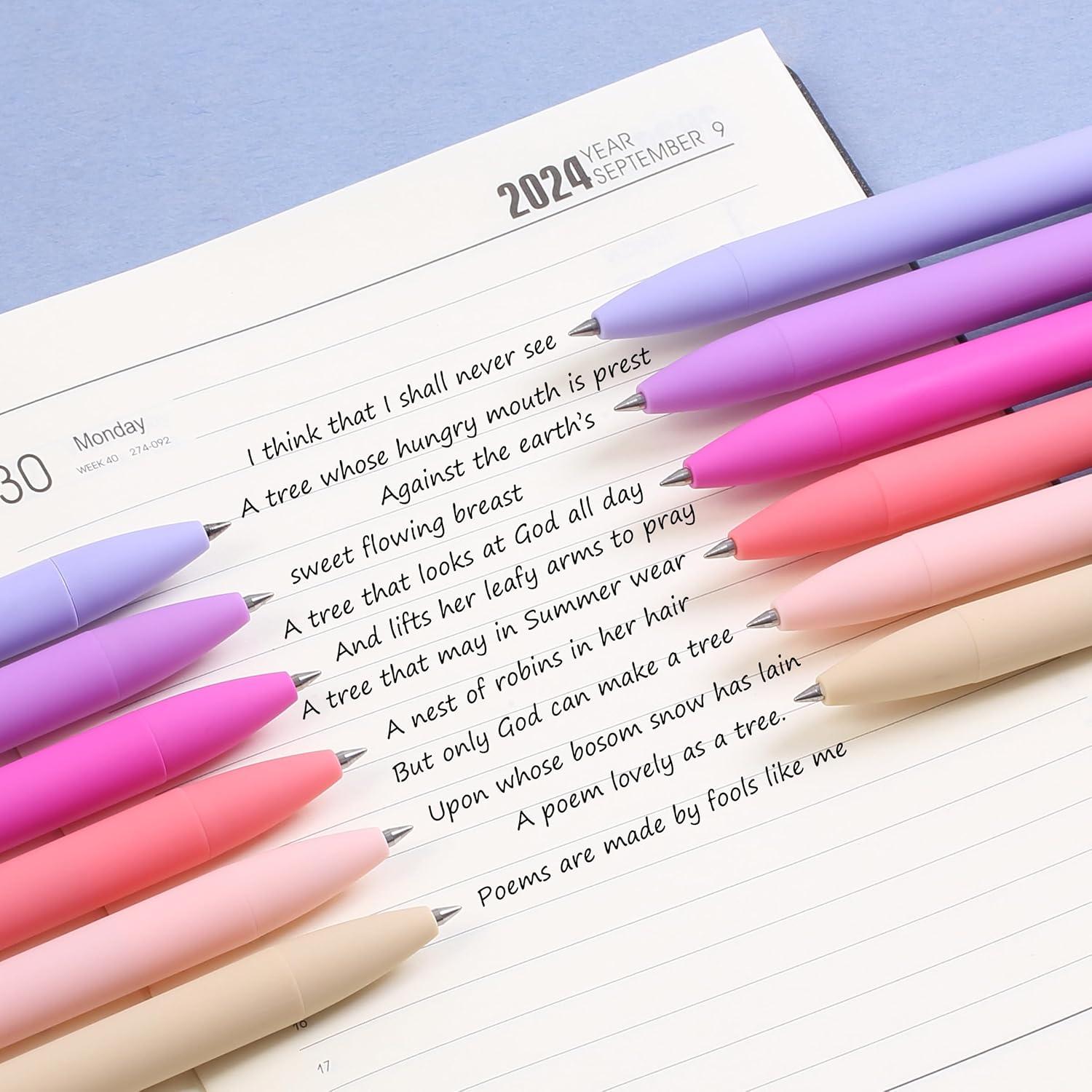 Bolígrafos de Gel Retráctiles Mr. Pen, Set de 12, Tinta Negra 0.5mm