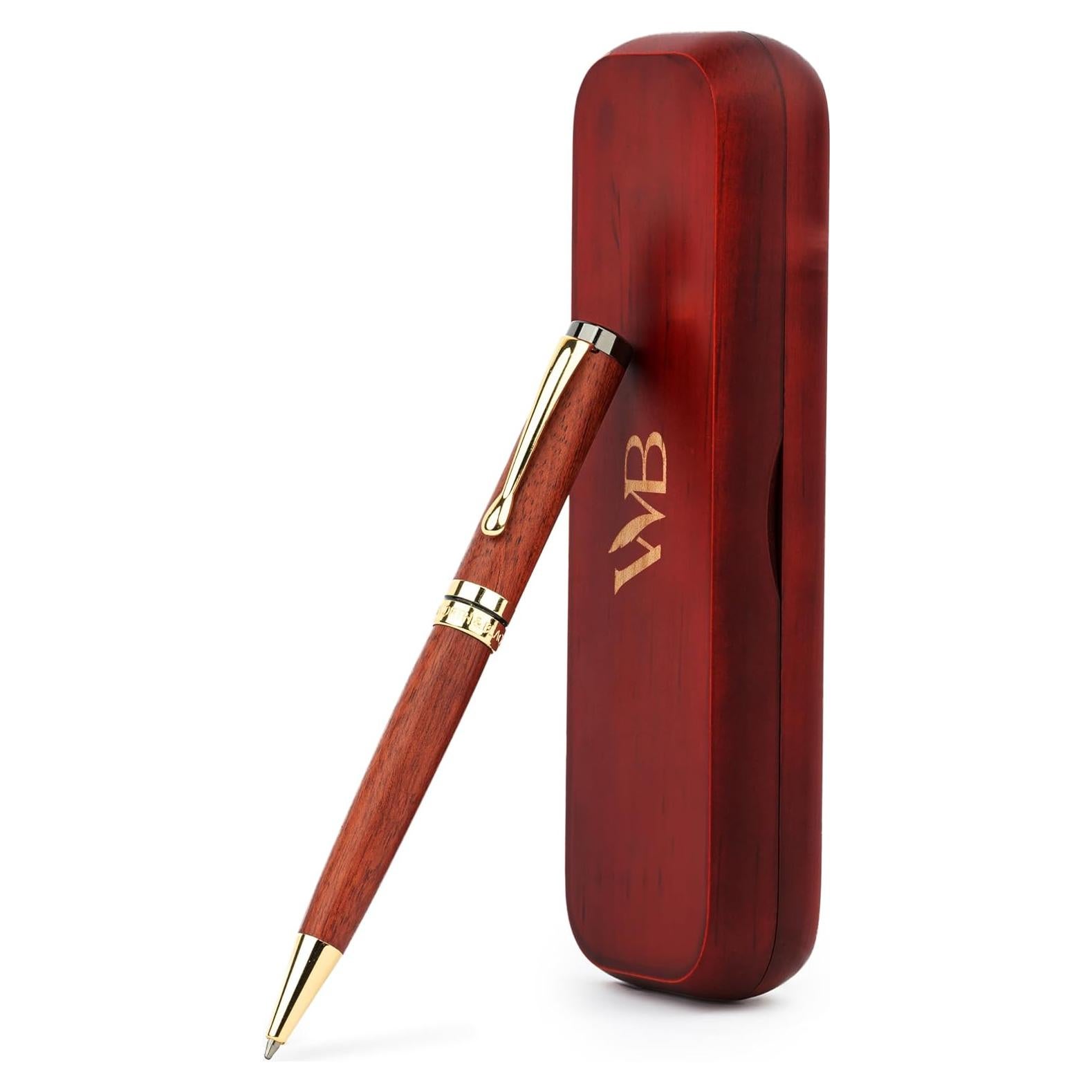 Bolígrafo de Bambú Wordsworth & Black - Acabado Dorado, Recargable