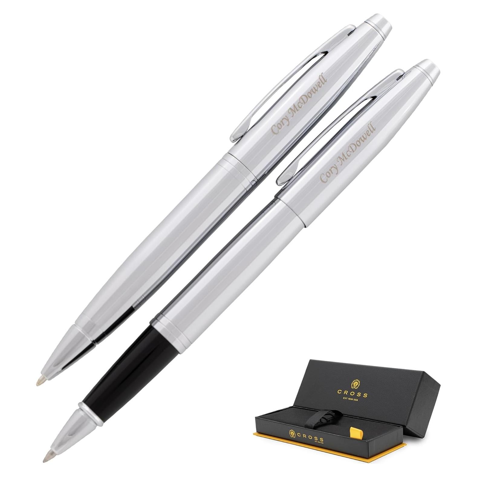 Juego de Plumas Cross Calais Cromadas con Grabado Personalizado