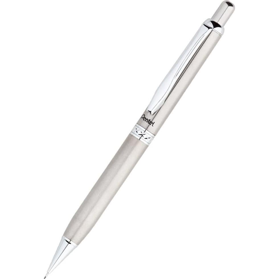 Conjunto bolígrafo y lápiz Pentel Libretto 0.7mm y 0.5mm plateado