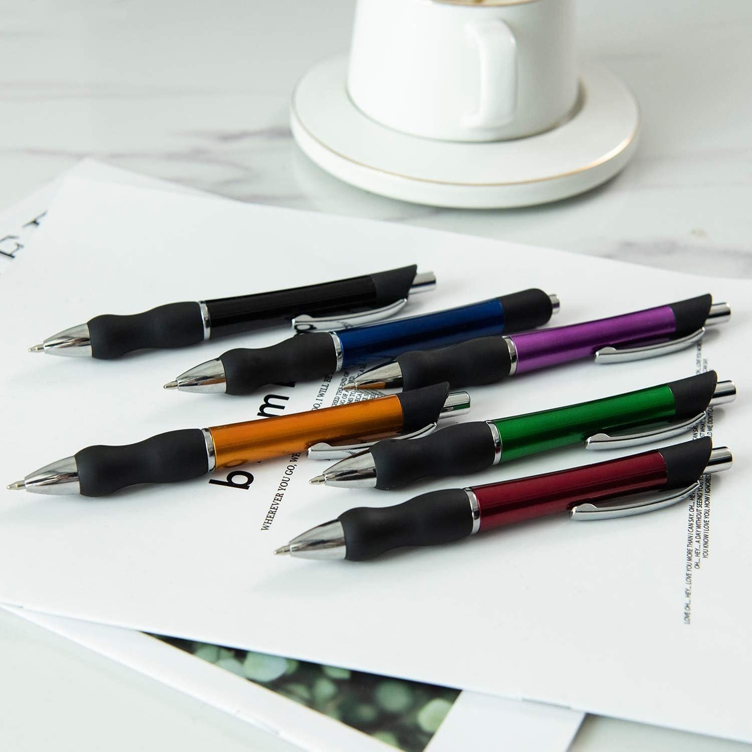 Bolígrafos Retráctiles MiSiBao Tinta Negra 1mm 6 Unidades