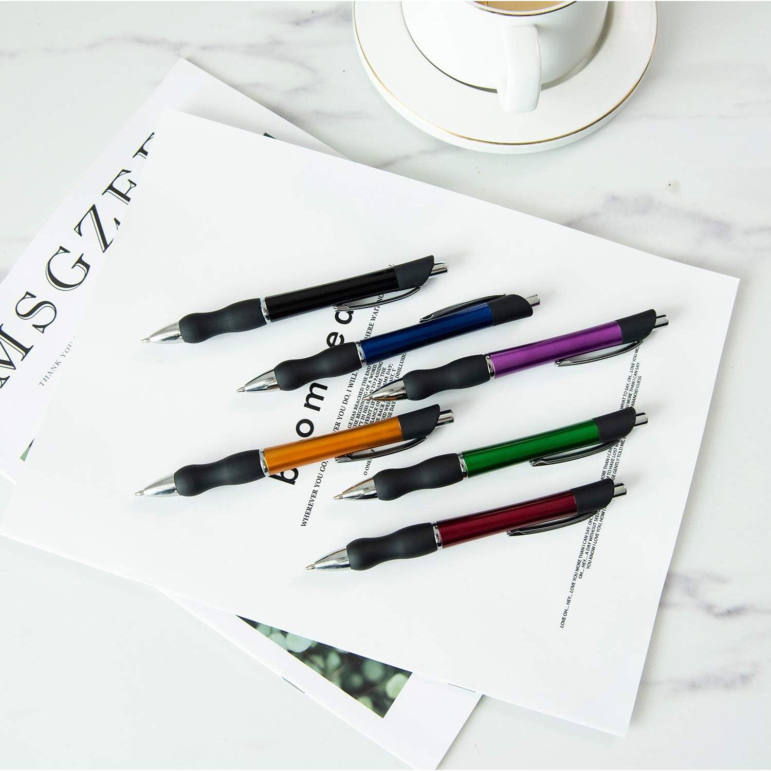 Bolígrafos Retráctiles MiSiBao Tinta Negra 1mm 6 Unidades