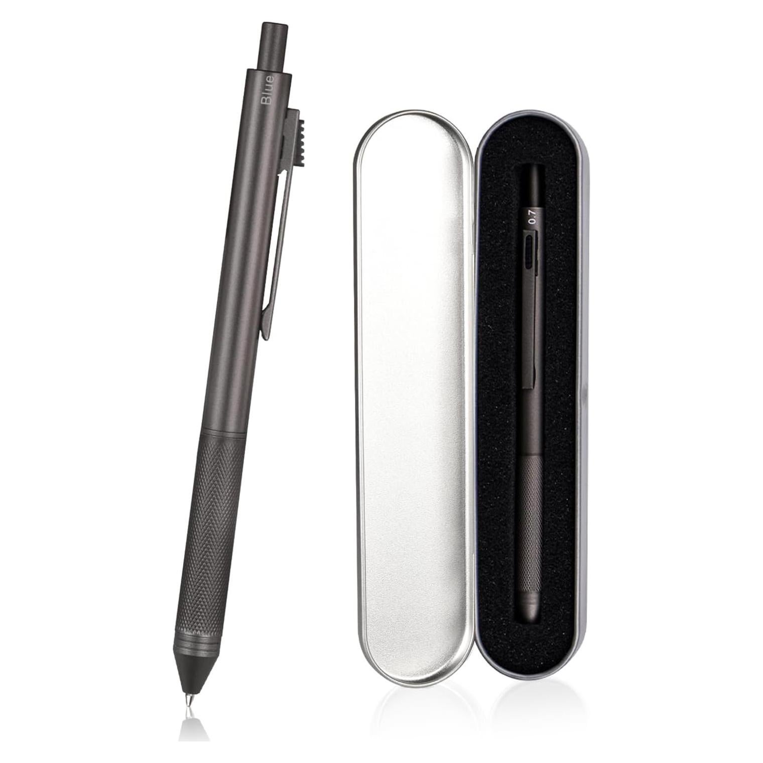 Bolígrafo Multifuncional 4 en 1 SMTTW Gris con Lápiz 0.7mm