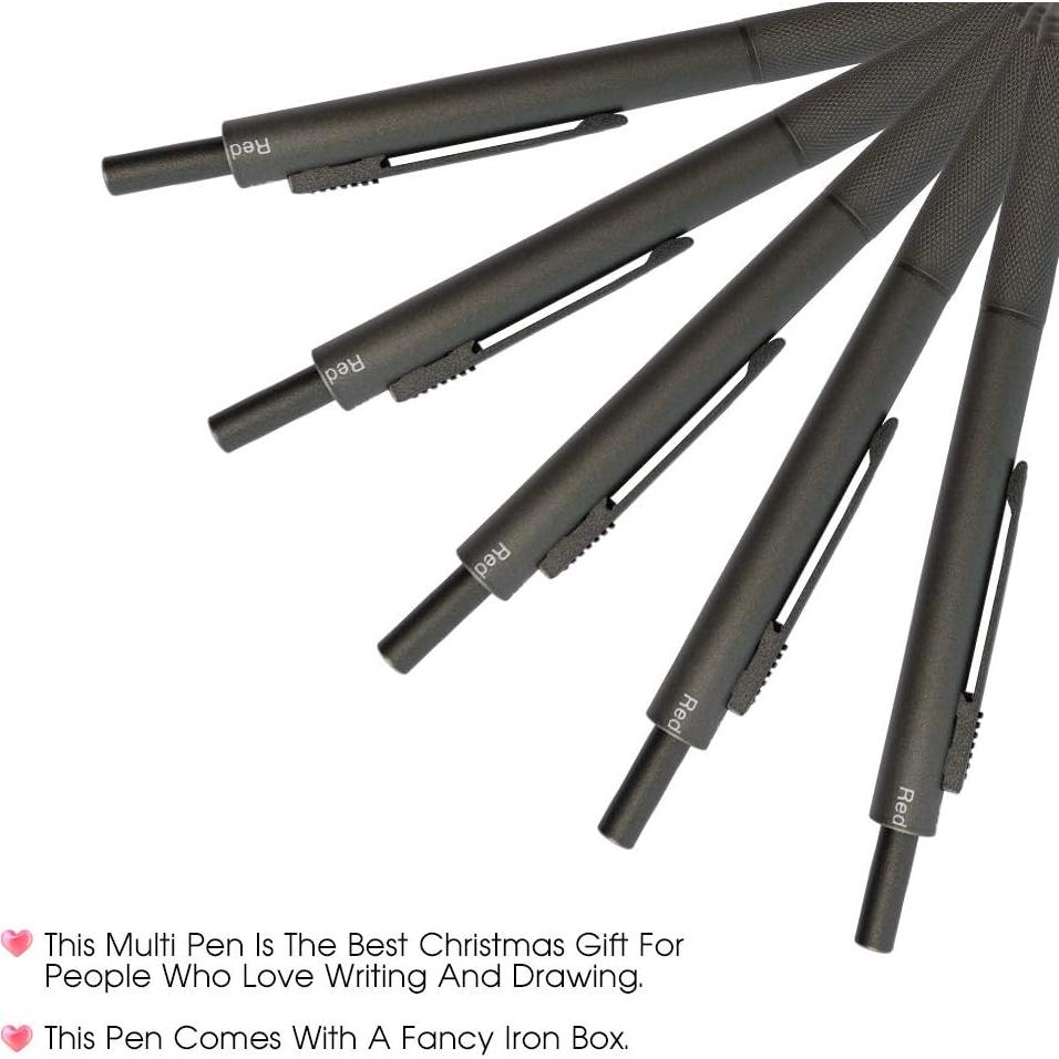 Bolígrafo Multifuncional 4 en 1 SMTTW Gris con Lápiz 0.7mm