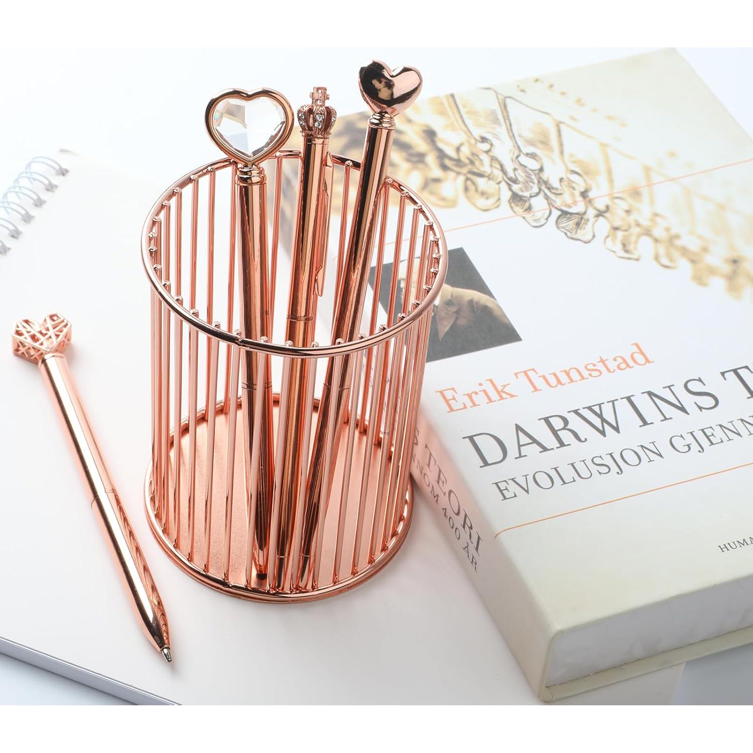 Set de 4 Plumas Elegantes amassan con Diamante de Cristal