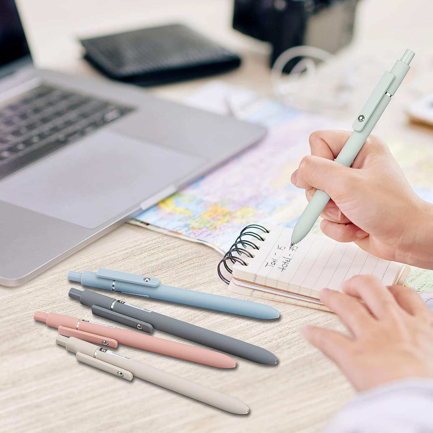 Bolígrafos de Gel Retráctiles Lanxivi 5PCS Tinta Negra 0.5mm