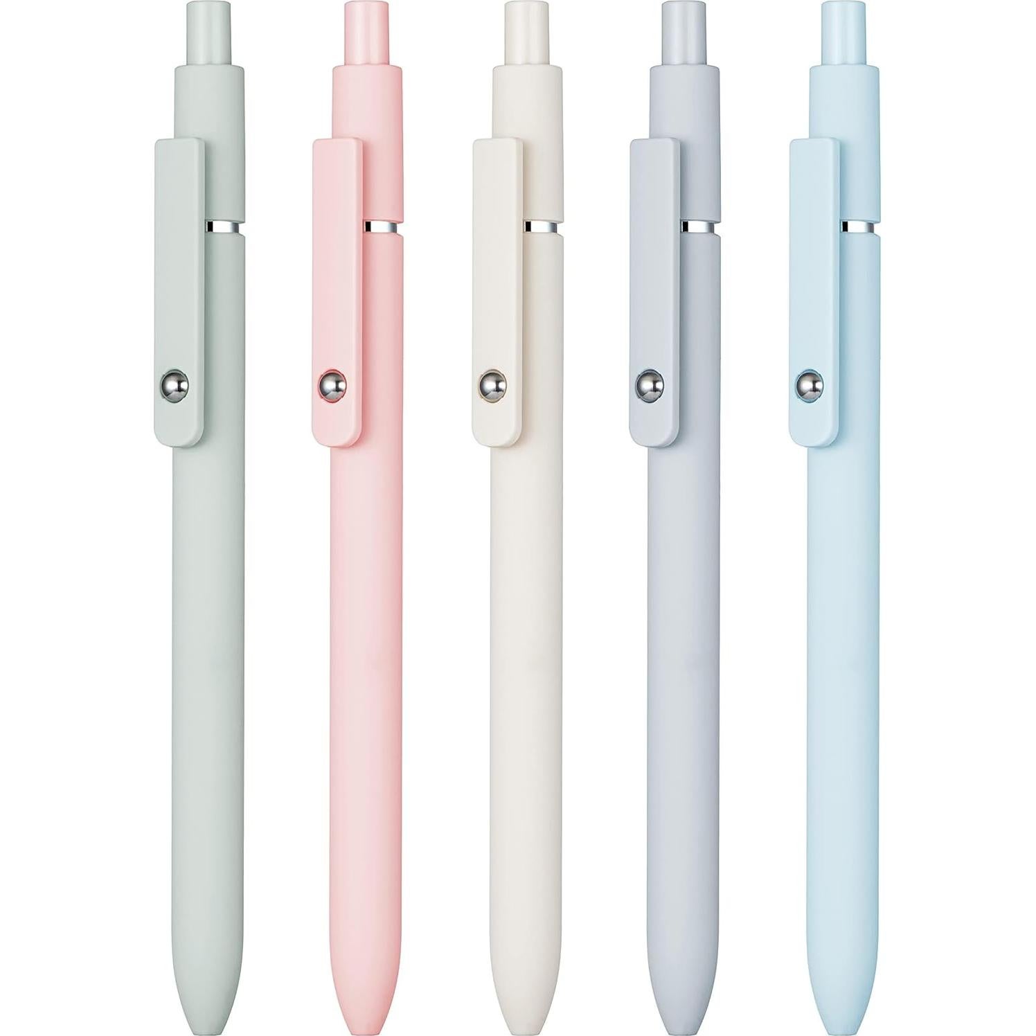 Bolígrafos de Gel Retráctiles Lanxivi 5PCS Tinta Negra 0.5mm