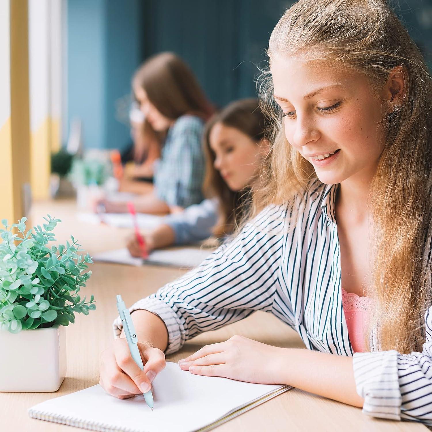 Bolígrafos de Gel Retráctiles Lanxivi 5PCS Tinta Negra 0.5mm