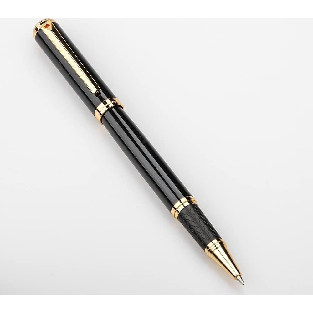 Bolígrafo de lujo Urhomefull negro 24K con recargas