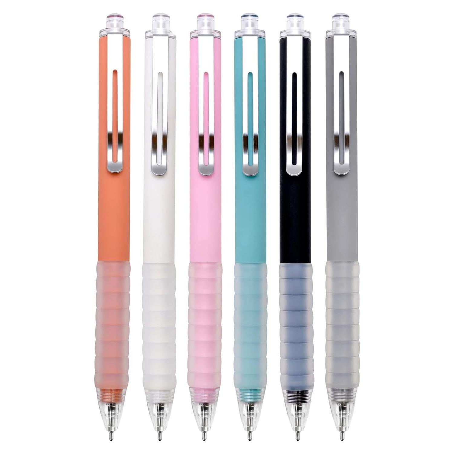 Bolígrafos Retráctiles Linbsunne 1mm Tinta Negra - 6 Unidades