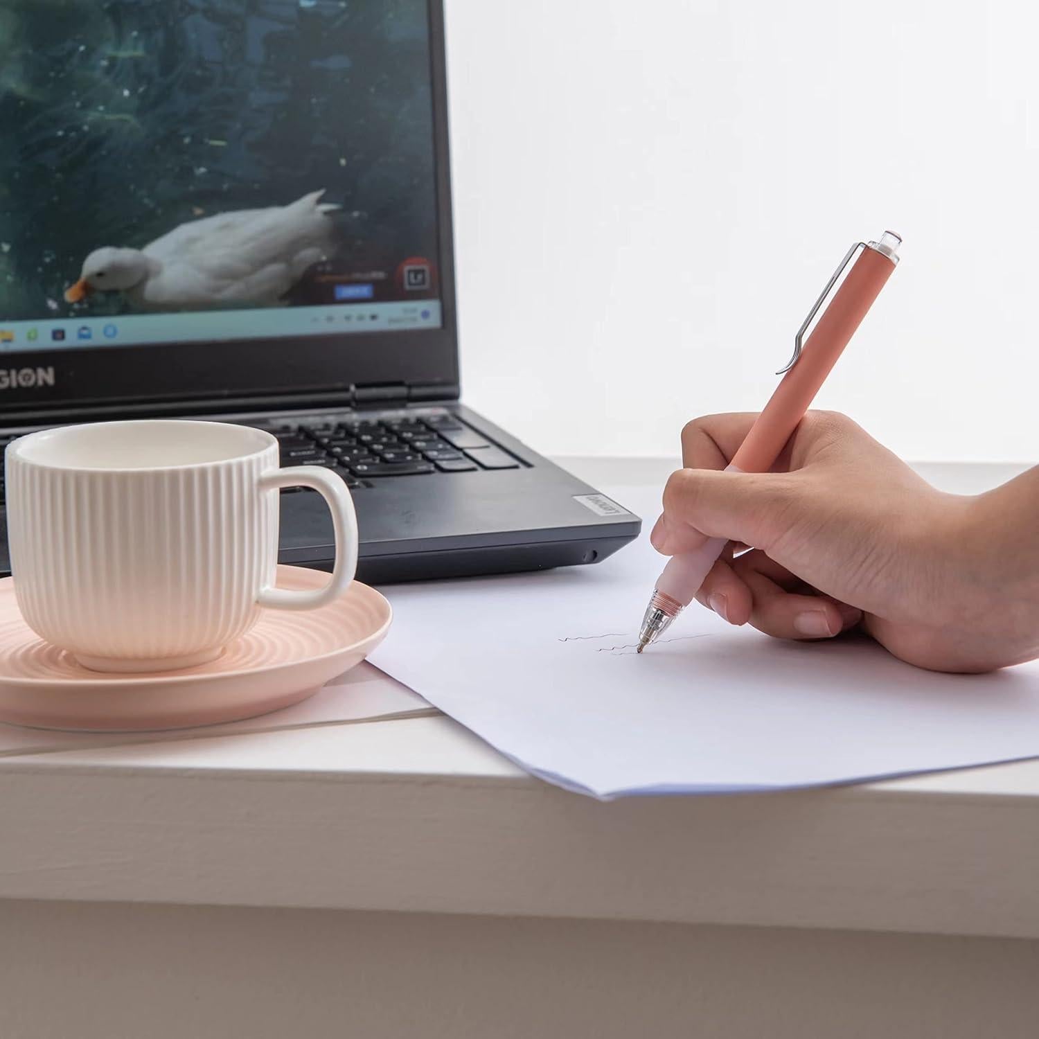 Bolígrafos Retráctiles Linbsunne 1mm Tinta Negra - 6 Unidades