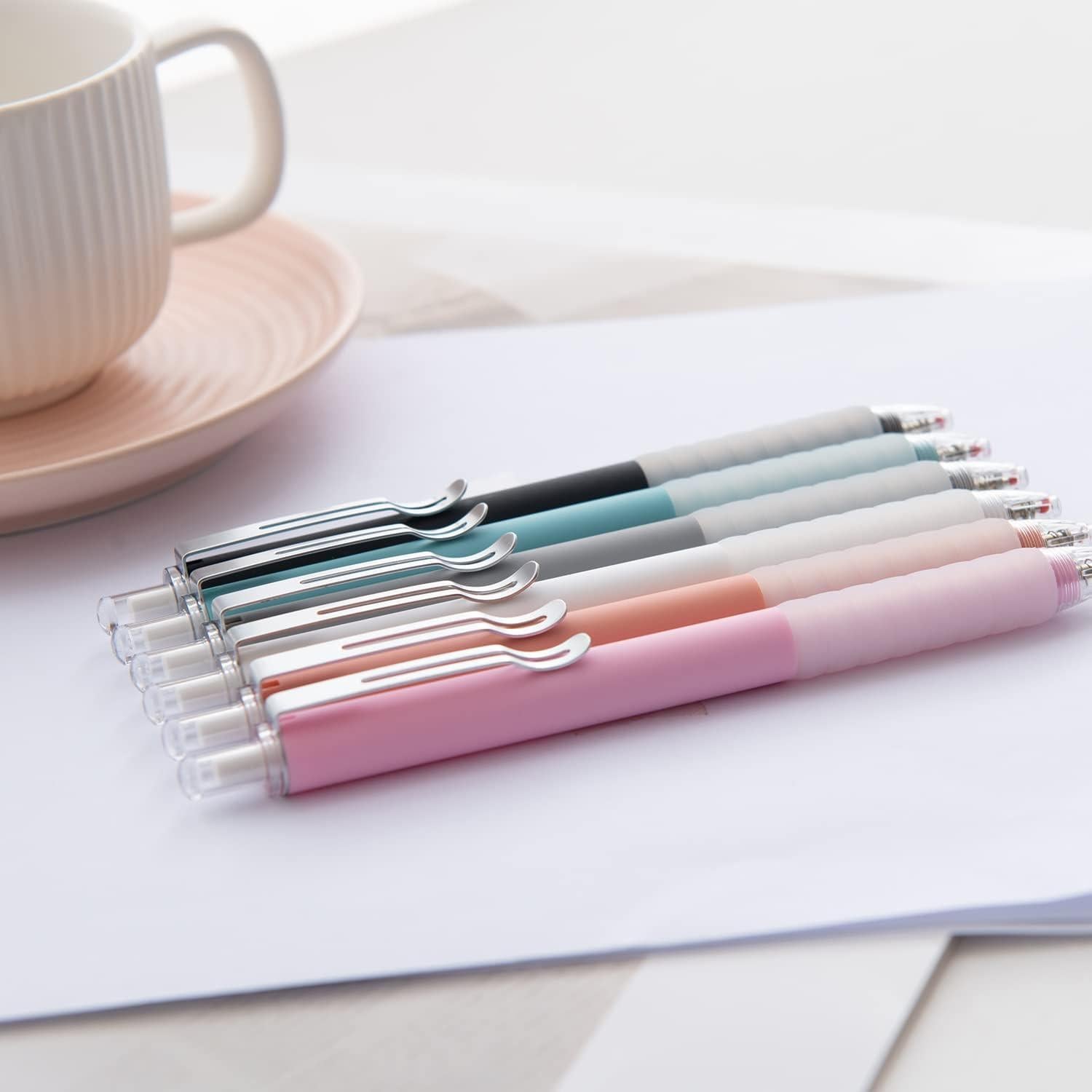 Bolígrafos Retráctiles Linbsunne 1mm Tinta Negra - 6 Unidades