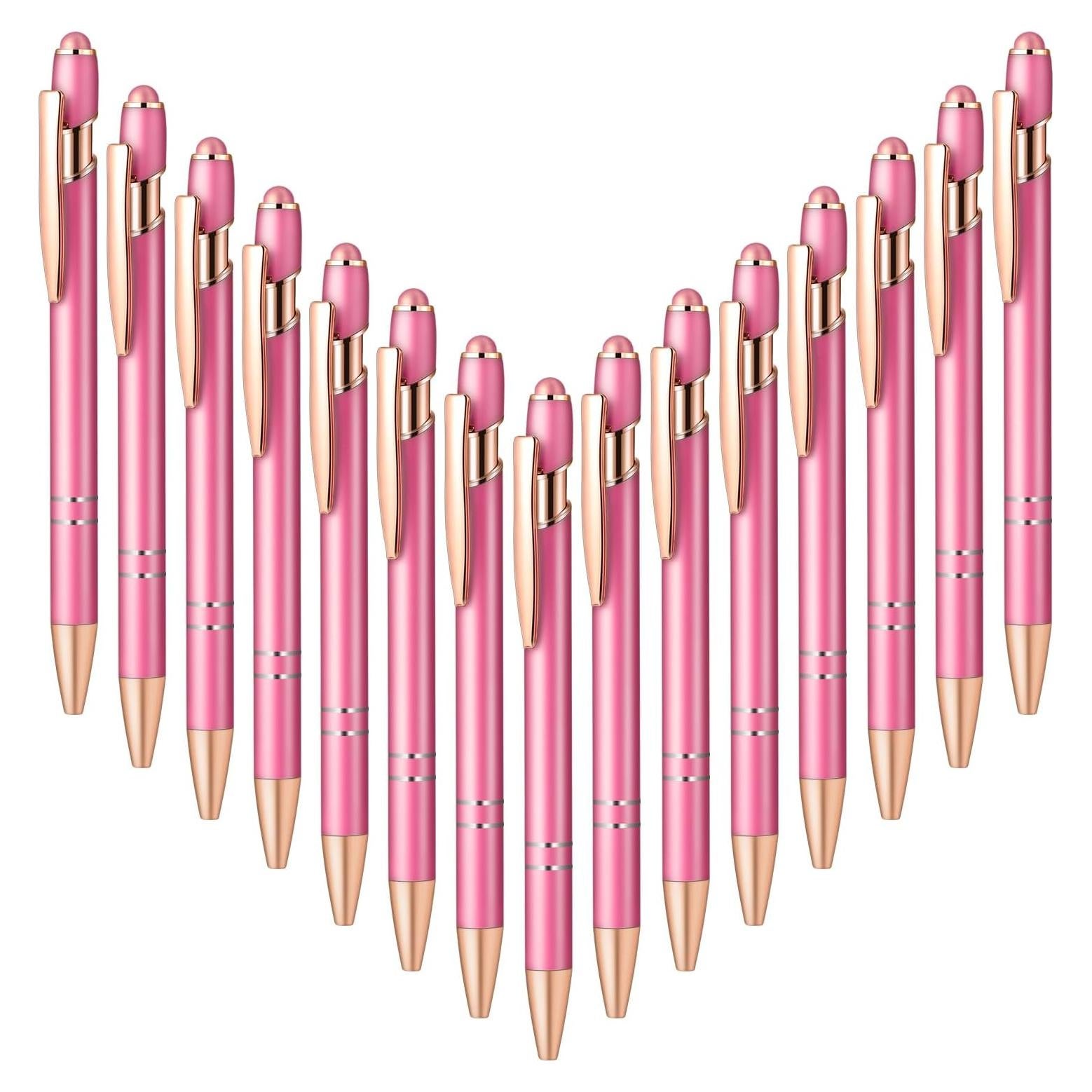 Bolígrafos Retráctiles Aozora 15 Piezas Tinta Negra 1.0 mm