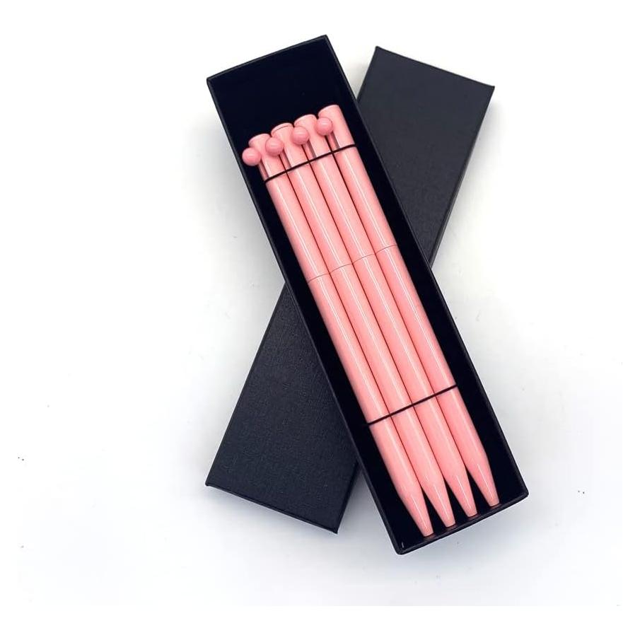 Bolígrafos de Pastel Genérico 4Pcs Tinta Rosa y Negra 0.7mm